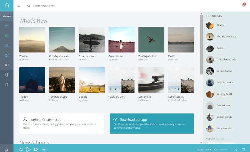 ecommerce theme for music store