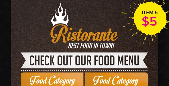 design food menu flyer